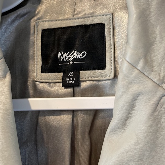 Mossimo leather cuffed Jacket in Grey, XS - Picture 5 of 8